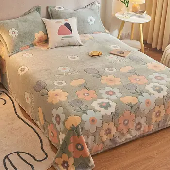 легло корал руно одеяло есен зима топло comportable лист спално бельо дрямка одеяла за деца Домашен текстил
