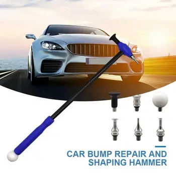 Car Dent Ремонт Hammer Tools Автомобилна боя от въглеродни влакна Friendly Dent Hammer Auto Rod Hook Tool Комплект за ремонт на вдлъбнатини без боя