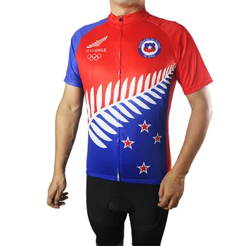 Team Чили Колоездене Джърси къс ръкав Топ пътни облекла облекло Велосипед риза мотокрос велосипед пуловер дишаща чилийска професия
