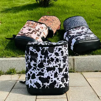 Leopard печат охладител раница изолирани преносими чанти за пикник голям капацитет къмпинг охладител чанти пътуване изолация храна чанта
