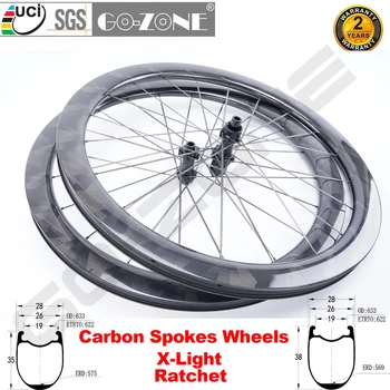 1180g X- Light 700c въглеродни спици дискови колела GOZONE R280C Тресчотка Centerlock Нормална / керамична подложка / Sram XDR Колоос за шосейни велосипеди