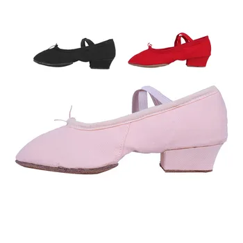 Платно танцови обувки за жени Обувки на учителя момичета Дами бална зала валс Танго Бърза стъпка танцови обувки