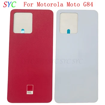 Корпус на капака на задната врата на задната врата за Motorola Moto G84 заден капак с части за ремонт на лого