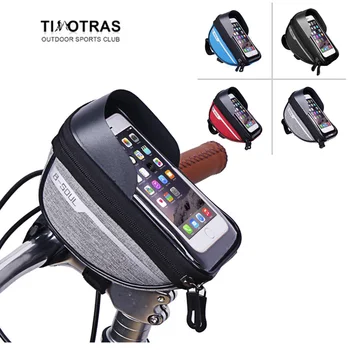  Водоустойчив велосипед чанта рамка предна горна тръба велосипед чанта кормило mtb сензорен екран колоездене чанта телефон притежателя велосипеди