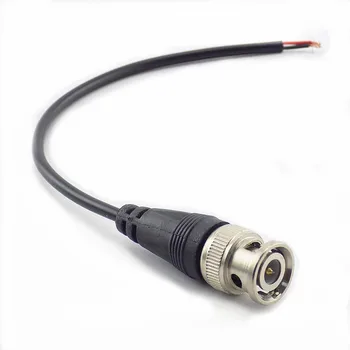 BNC мъжки конектор към женски адаптер DC захранваща кабелна линия BNC конектори Тел за система за сигурност на камерата за видеонаблюдение D6
