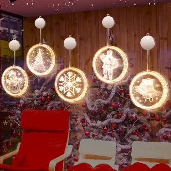 LED Коледни приказни светлини Новогодишен подарък Спалня Всекидневна Ресторант Коледа Атмосфера Декорация Висяща нощна светлина