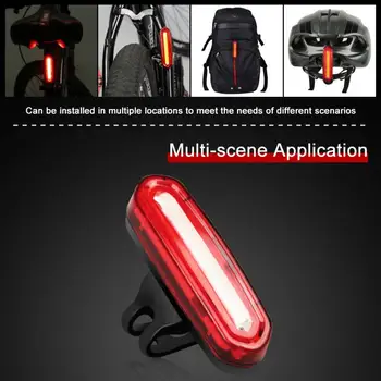 Ultra Bright 6 режима Велосипедна задна светлина USB акумулаторна LED задна лампа за пътни MTB каски Лесен за инсталиране аксесоари за велосипеди