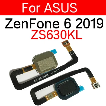 Touch ID сензор за пръстови отпечатъци скенер Flex кабел за Asus ZenFone 6 2019 ZS630KL 6Z Начало Ключ за връщане Меню Резервни части за бутони