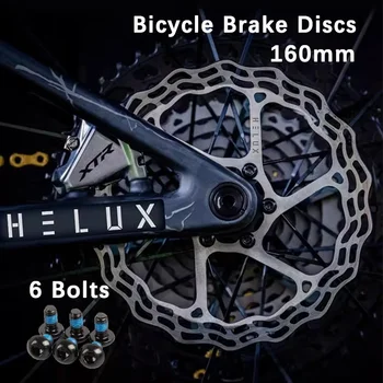 HELUX Спирачни дискове за велосипеди Дискови спирачни накладки за планински велосипеди Спирачни дискове за шосейни велосипеди 160mm 6 болта ротор