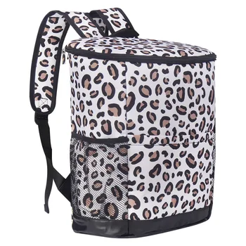 Оксфорд кърпа охладител чанти леопард печат изолация пикник чанта открит преносим пикник пакет раници напитки храна хладилна чанта