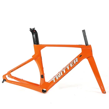 TWITTER 700C Carbon Road Bike Frame T900 C / V спирачка въглеродни влакна състезателни велосипеди Frameset с EPS технология велосипед рамка 56cm