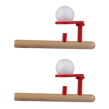2X Класически дървени игри Плаваща топка удар тръба & топки удари играчки