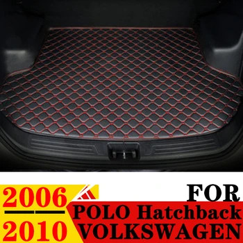 Автомобилна стелка за багажник за Volkswagen VW POLO Хечбек 2010 2009 2008 2007 2006 Плоска странична задна товарна килимна облицовка Подложка за багажник за багажник