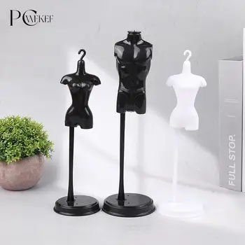 Иновативен мащаб 1:6 Мини черен бял дисплей стойка притежателя постоянна играчка кукла аксесоари рокля DIY дрехи манекен модел