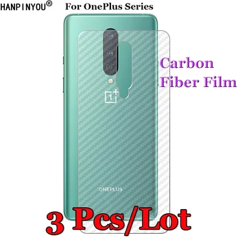 3 бр / лот за OnePlus 12 11 10T 10 9 9R Nord N10 8 8T 7T Plus 5G Pro 3D неплъзгащи въглеродни влакна обратно филм екран протектор стикер