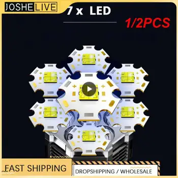 1 / 2PCS висока мощност Led фенерчета Cob странична светлина Леко външно осветление ABS материал 7LED акумулаторно фенерче