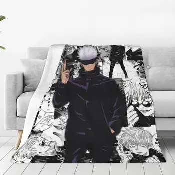 герой герой Jujutsu Kaisen аниме фланела хвърлят одеяла одеяло за дома на открито топла спалня юрган