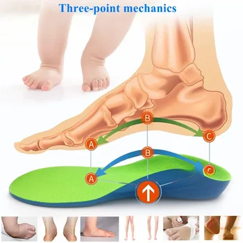 Ортопедични стелки за деца Стелки с твърда опора за арка Стелки с плоски крака Cubitus Varus XO Подложка за крака Спортни обувки Инструменти за грижа за краката