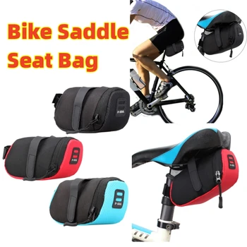 Nylon велосипеди седловина чанта планински път велосипед седалка чанта за съхранение водоустойчив колоездене опашка задна торбичка чанта седалка чанта велосипеди