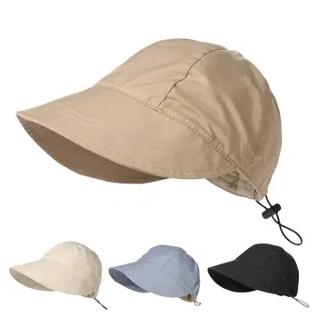  Шапка за сенник UV защита Лятна шапка за слънце Регулируема плажна шапка Дишаща шапка за слънце с широка периферия За риболов Бягане Туризъм