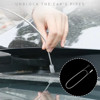  Стайлинг на автомобила Люк врата Четка за почистване на предното стъкло Дренажният отвор е блокиран Автоматично Sunroof дренажна тръба Чисти инструменти за почистване на четката