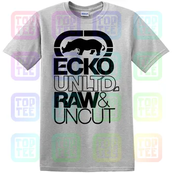 Ново улично облекло Ново голямо/високо Ecko_Unltd сиво сурово лого с къс ръкав тениска Безплатен кораб Нова мода Мъже Жени Размер S-3Xl