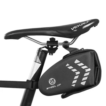 1.5L велосипеди седловина чанта 3D Shell дъждоустойчив отразяващ удароустойчив велосипед велосипед тръба задна опашка седалка чанта аксесоари за велосипеди