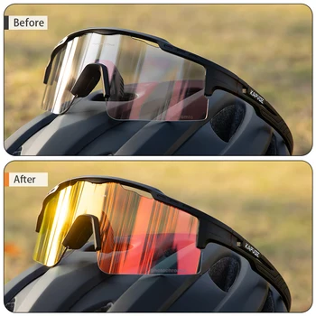 KAPVOE Червени фотохромни очила за колоездене MTB Bike спортни слънчеви очила Планински велосипед Мъже Жени Цветни велосипедни слънчеви очила
