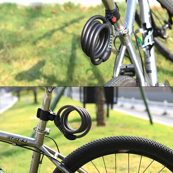 Bike Lock 1.2m 1.8m аксесоари против кражба Преносима телена брава за MTB пътен мотоциклет удобен и бърз