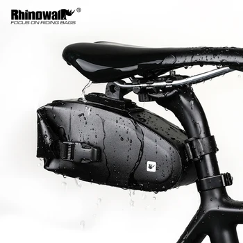 Rhinowalk водоустойчив 600D полиестер TPU велосипед чанта с бързо освобождаване ключалката голям капацитет седло чанта колоездене оборудване