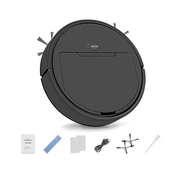 Sweeping Robot, Automatic Vacuum Cleaner, Sweep Floor Dust Absorption 3 in 1 USB Charging 40Db Low Noise Robotic