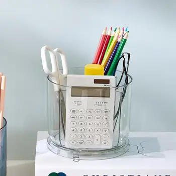 Makeup Brush Storage Ефективна организация на бюрото 360 градуса въртящи се държачи за грим за писалки за лесен достъп до офиса за съхранение