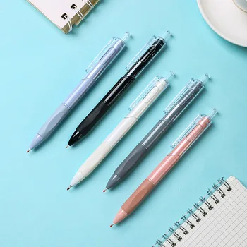 20pcs Унисекс писалка комплект училищни пособия 0.5mmst съвет малки бели писалки натиснете писалката прост модел унисекс писалка четка въпрос писалка