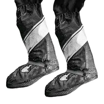 Калъфи за обувки за дъжд за многократна употреба Колоездене Boot Cover Overshoes Протектори за обувки Нехлъзгащи се дъждовни галоши Снегоустойчив обувка Дъждобрани за