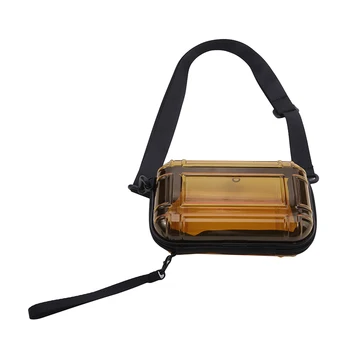 Жените прозрачна чанта за рамо Мини мода Crossbody чанти преносими твърди черупки пътуване съхранение случай квадратна форма рамо чанти