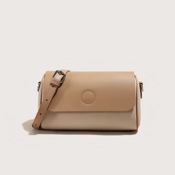 Нова популярна чанта за кръстосано тяло за жени висок клас усещане за дамски цилиндър рамо чанта телешка кожа дамска малка възглавница чанта