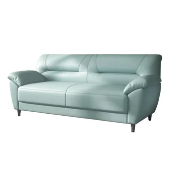 Nordic кожен диван, холна комбинация, модерен и минималистичен офис, двуместен кожен арт диван
