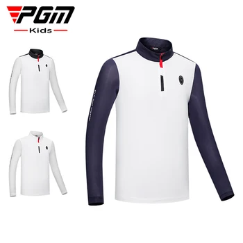 PGM Детски голф облекло Момчета Лятно слънцезащитно облекло Дълги ръкави Бързо суха дишаща тениска Спортно облекло на открито S-XL
