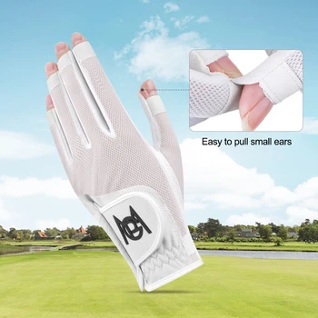 PGM Нови голф спортни ръкавици Дамски PU Mesh отворени ръкавици за пръсти против хлъзгане и износоустойчиви голф консумативи 1 чифт/пакет