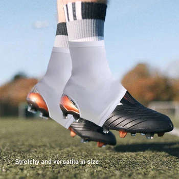 1 чифт спайк крака покрива супер меки високо еластични приплъзване устойчиви плътен цвят spats футбол ключ покрива спортни аксесоари