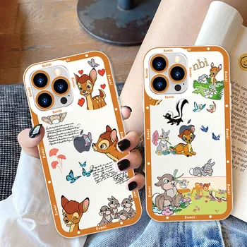 Disney Bambi за Apple iPhone 14 13 12 11 XS XR X Pro Max mini 8 7 6S 6 Plus Ангелски очи Прозрачен калъф за телефон