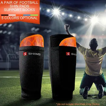 1 двойка възрастни футбол обучение Shin охрана ултралеки подложки футбол защитни регулируеми лента крак протектор спортни пищял скоба