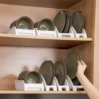 Plate Bowl Държач за съхранение Вентилирана кухня Организатор Rack Dish Drainage Shelf