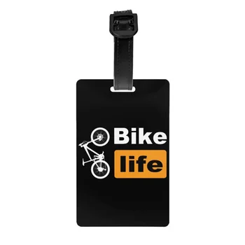 Bike Life Багаж Tag за куфари Смешни MTB планински велосипед колоездач колоездене багаж Tags поверителност Cover Name лична карта