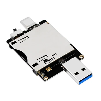 USB 3.0 Тип A USB3.1 Тип C Двойни портове CFexpress четец на карти 10Gbps CF Express Riser адаптер JMS583 чип за CFE тип B памет