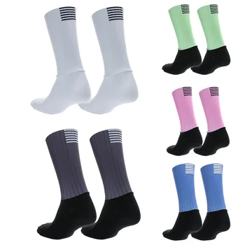 Професия Чорапи за колоездене Pro Team Aero чорапи удобни дишащи против хлъзгане безшевни силиконови спортни чорапи за спортни велосипеди