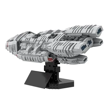 MOC Battlestared Galactica космически кораб модел кофа космически кораб строителни блокове комплект с дисплей стойка 3519 бр играчки за деца
