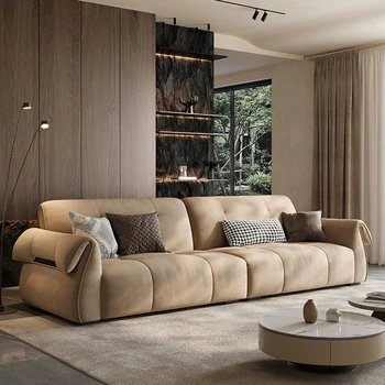 Италиански минималистичен диван от кадифе Всекидневна с 2 места Апартамент Лукс Трима четирима души Модерни пара Сала Мебели за дома
