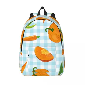 Тиква морков царевица символи раница унисекс пътуване чанта ученическа чанта Bookbag Mochila