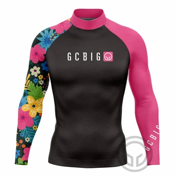 GCBIG Sport Rash Guard Мъжки сърфинг ризи с дълъг ръкав Бързо сухо Поддържайте топло облекло Camiseta de Natacion para Hombre бански костюми
